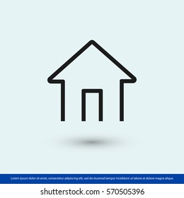 House, linear icon. One of a set of linear web icons