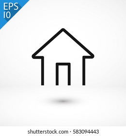 House, linear icon. One of a set of linear web icons