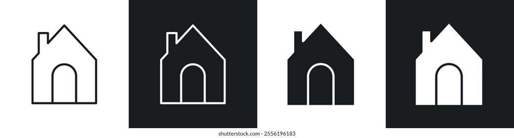 House linear icon set for app, and web design.