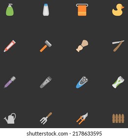 House linear icons set. Cleaning service, housework. Real estate, property. Home appliances and furniture. Isolated vector outline illustrations
