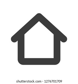House linear vector icon. Stay at home campaign symbol.