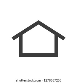 House linear vector icon. Stay at home symbol.