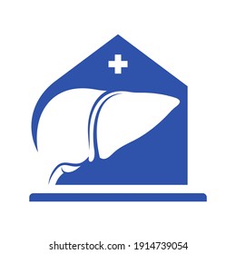 Plantilla vectorial del logotipo de House Liver, conceptos de diseño del logotipo de Creative Liver