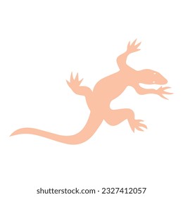 House Lizard also called House Gecko or Gekkonidae Silhouette for Art Illustration, Logo, Pictogram