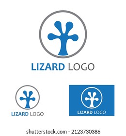 logotipo de lagarto o gecko, con diseño de logotipo vectorial. 