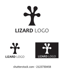 house lizard or gecko logo, with vector logo design. 