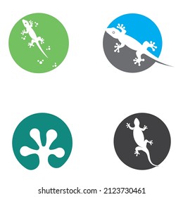 house lizard or gecko logo, with vector logo design. 