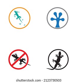 house lizard or gecko logo, with vector logo design. 