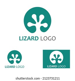 House Lizard Or Gecko Logo, With Vector Logo Design. 