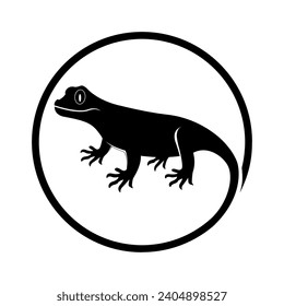 House lizard or gecko logo, with vector logo design.