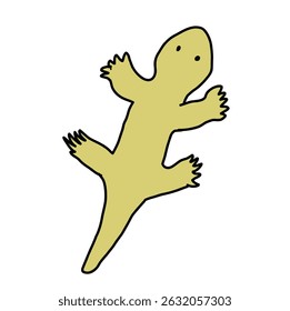 HOUSE LIZARD em fundo branco. Ilustração de estilo de desenho animado