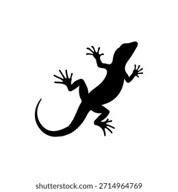 House lizard silhouette icon vector illustration on white background