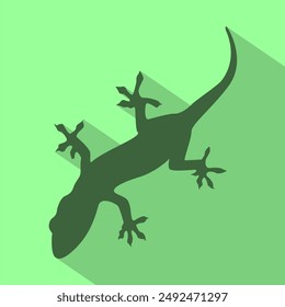 House lizard silhouette isolated on white background, home lizard logo design, with vector logo design. type of lizard or gecko logo