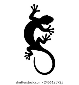House lizard silhouette. Vector image