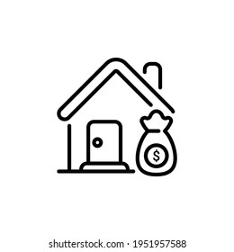 House Loan icon in vector. Logotype