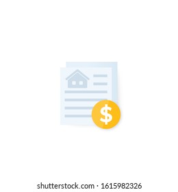 house loan payments icon, vector