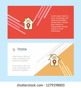 House location abstract corporate business banner template, horizontal advertising business banner.
