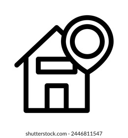 house location icon or logo isolated sign symbol vector illustration - high quality black style vector icons
