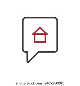 house location icon. sign for mobile concept and web design. outline vector icon. symbol, logo illustration. vector graphics.