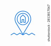 house location icon sign vector