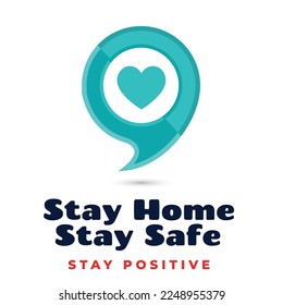 House location icon. "Stay at home"
Vector illustration.