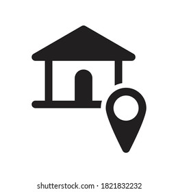 Símbolo de icono de ubicación de la casa