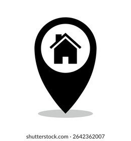 House location icon. Vector illustration.