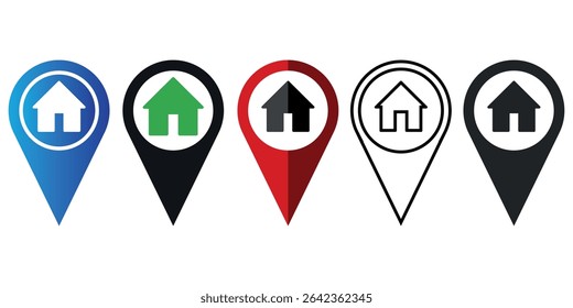 House location icon. Vector illustration.