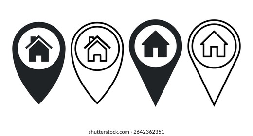 House location icon. Vector illustration.
