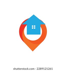 A House location logo, home location, pin house logo