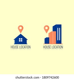 House location logo icon design concept