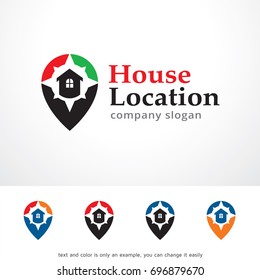 House Location Logo Template Design Vector, Emblem, Design Concept, Creative Symbol, Icon