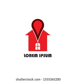 House Location Logo Template. Vector Illustration 

