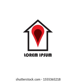 House Location Logo Template. Vector Illustration 
