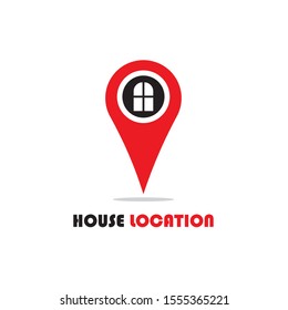 House Location Logo Template. Vector Illustration 
