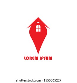 House Location Logo Template. Vector Illustration 
