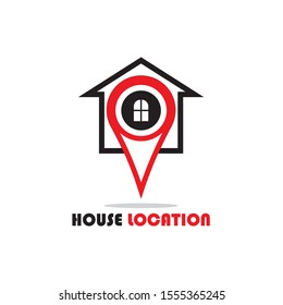 House Location Logo Template. Vector Illustration 
