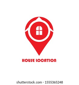 House Location Logo Template. Vector Illustration 
