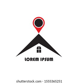 House Location Logo Template. Vector Illustration 

