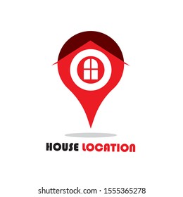 House Location Logo Template. Vector Illustration 
