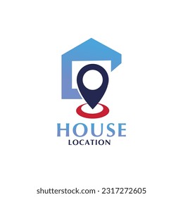 House Location Logo Vector Design Template
