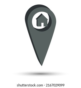 house location sign on white background