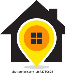 Ilustración de Arte vectorial de Locación de casa