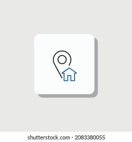 house location vector icon map pin 