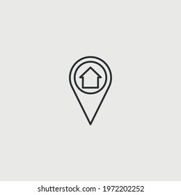 house location vector icon sign