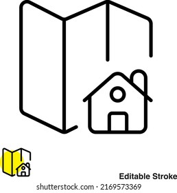 House Location Vector Line Icon
