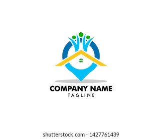 House Locator Vector Logo Template