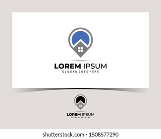 House Locator, Vector logo template