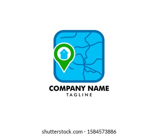 House Locator Vector Logo Template