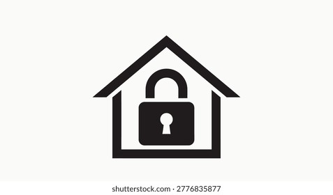 A house with a lock icon inside